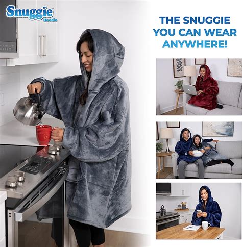 Buy Snuggie Hoodie The Original Blanket With Sleeves as An Oversized ...