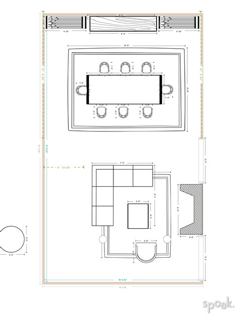 Living + Dining Room Floor plan by Tasha Davies | Dining room floor ...