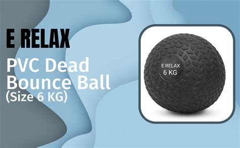 Buy E RELAX PVC Dead Bounce Ball, Size 6 kg, (Black) Online at Low ...