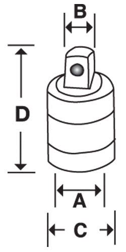 Snapon 1/2" Drive Tools Power Adaptor (1/2")