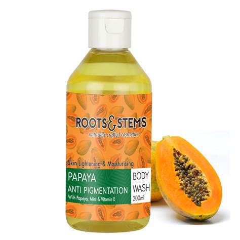 Buy Roots & Stems Papaya Anti-Pigmentation Body Wash For Deep Cleansing ...