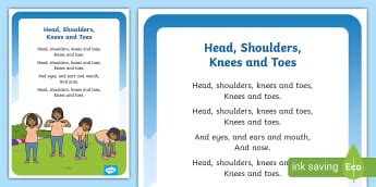 Nursery Rhyme Heads Shoulders Knees and Toes Primary Resources