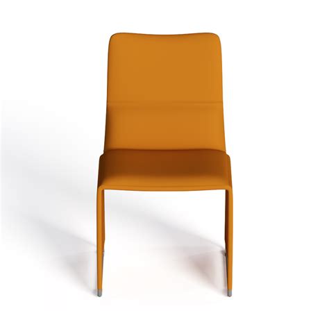美式布艺餐椅模型素材-餐椅美式橘色布艺模型-三维家模型素材库