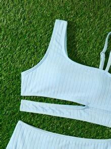 Tween Girl Asymmetrical Cut-Out Bikini Set Summer Beach | SHEIN USA