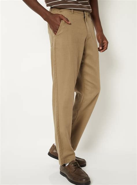 Buy Men Linen Blend Regular Fit Pull-on Pants Online at just Rs. 1199.0 ...