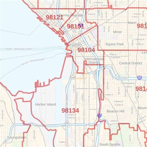 Image result for Seattle WA Zip Code Map