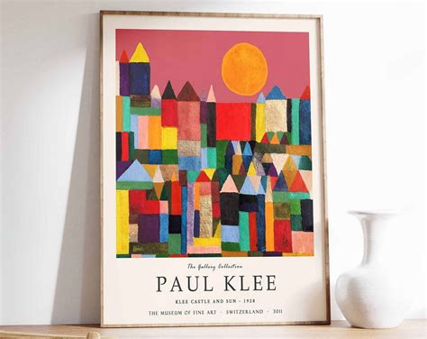 Paul Klee Exhibition Poster, Castle And Sun, Abstract Paul Klee Print ...