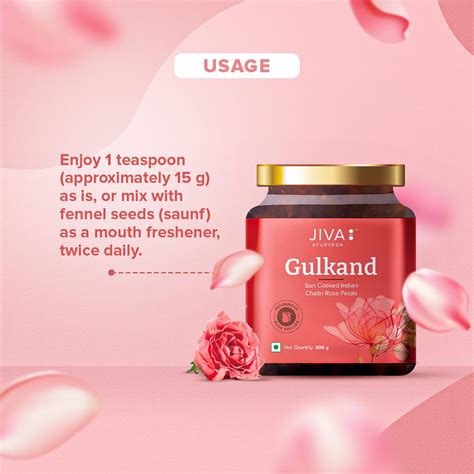 Jiva Ayurveda Gulkand – Sun-Cooked Indian Chaitri Rose Petal Preserve ...