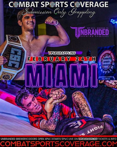 Combat Sports Coverage Miami Open Submission Only superfight Tournament ...