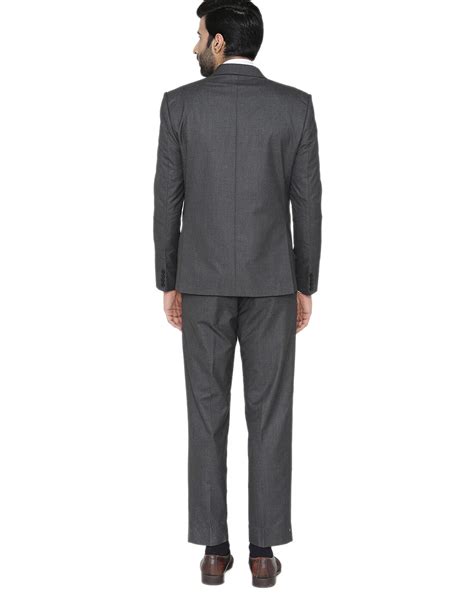 Buy Dark Grey WINTAGE Tailored Fit Single Breasted Suit Set | AJIO