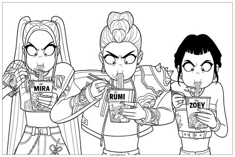 36 Kpop Demon Hunters Coloring Pages (Free PDF & PNG Printables)