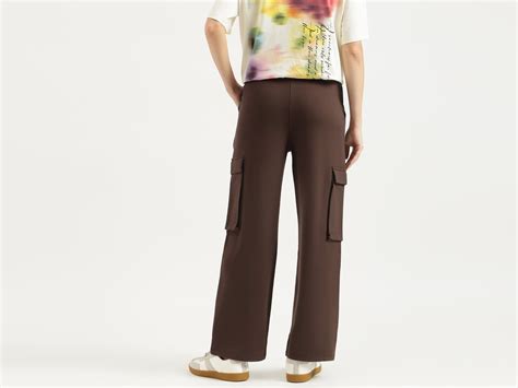 Women Solid Ponte Cargo Pants – United Colors of Benetton Store