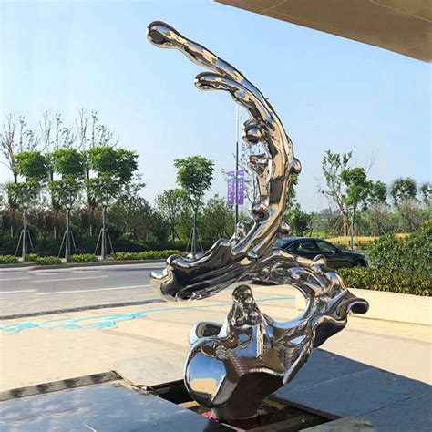 大型不锈钢景观金属雕塑创意抽象酒店大堂摆件广场建筑异形标志物-阿里巴巴