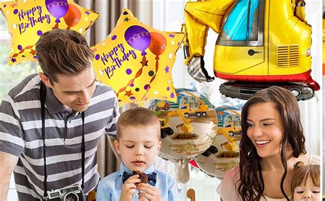 Party Propz Happy Birthday Decoration Kit - Set Of 5 Construction Happy ...