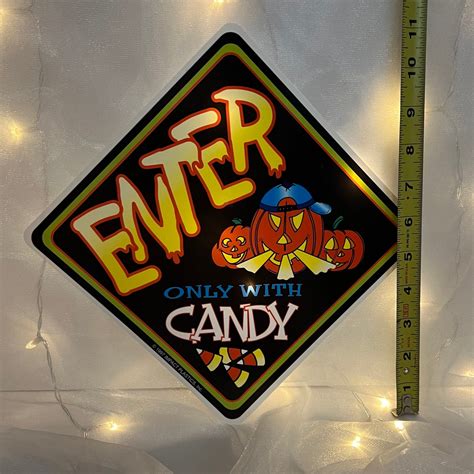 Vintage 90s Halloween Decor Impact Plastics Spooky Ghost Pumpkin Sign ...