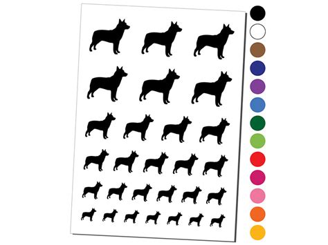Australian Cattle Dog Solid Temporary Tattoo Water Resistant Fake Body ...