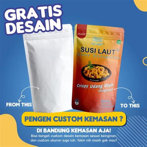 Jual Cetak Standing Pouch Custom Plastik Kemasan Makanan Ringan Ziplock ...