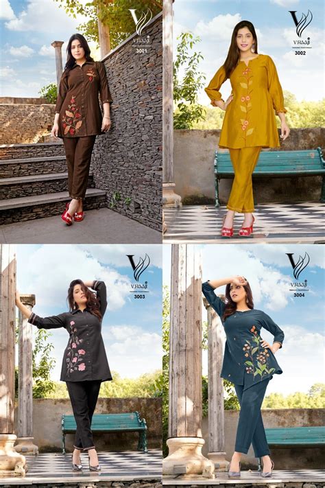 V Raaji Chinnon Stylish Co Ord Set Collection
