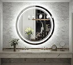 Buy 36x36 Inches LED Mirror with Touch Sensor & 3-in-1 Lighting | Round ...