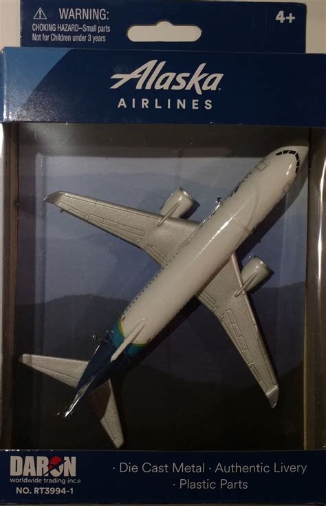 Buy Realtoy Alaska Airlines Airplane Boeing 737 1:300 Scale Eskimo Tail ...
