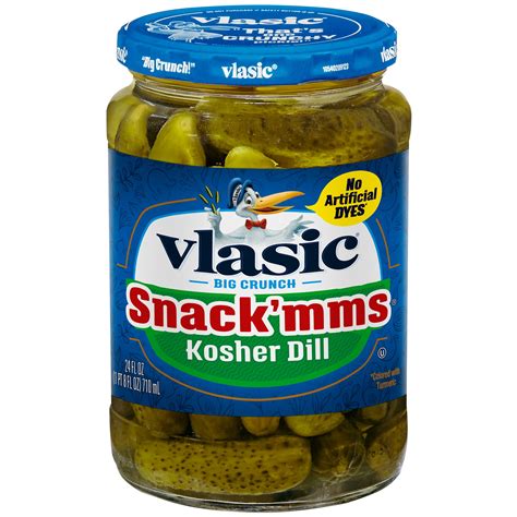 Vlasic Snack'mms Kosher Dill Pickles, Mini Dill Pickles, 24 Oz Jar ...