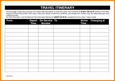 Itinerary Template Google Sheets, Make a checklist of your time and ...