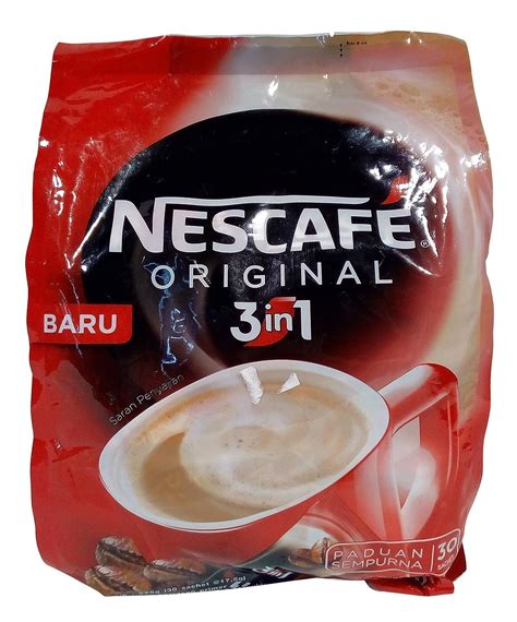 Nescafe 3 In 1 Original Soluble Ground Instant Coffee 30 Sachets Bag ...