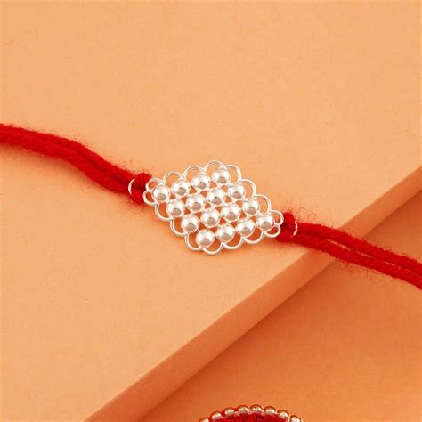 Silver Daisy Classic Rakhi