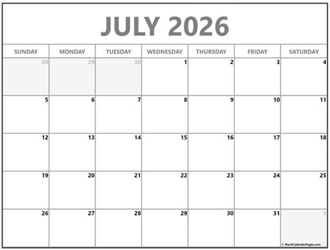 July 2026 calendar | free printable calendars