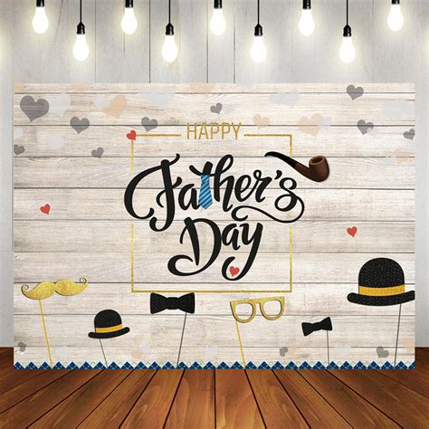 Father's Day Backdrop Happy Father's Day Wooden Portrait Photo ...