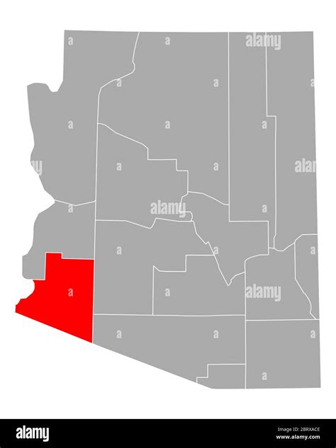 Map of Yuma in Arizona Stock Photo - Alamy