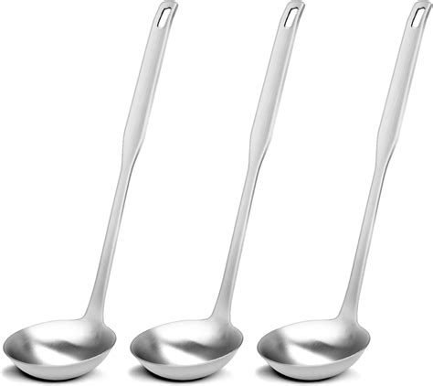 Amazon.com: 3 Pack Premium Stainless Steel kitchen Ladles, Heavy-Duty ...