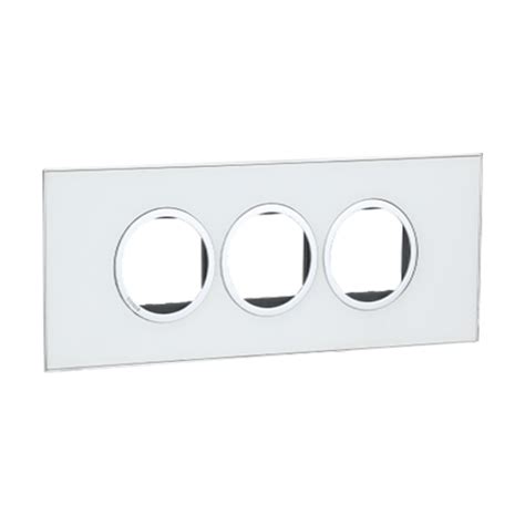 Legrand Arteor Mirror finish white cover plates 6 module round with ...