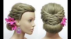Twist Wedding Hairstyles by Beautiful Low Bun Hairstyle With Twists Wedding Hair Twist Wedding Hairstyles