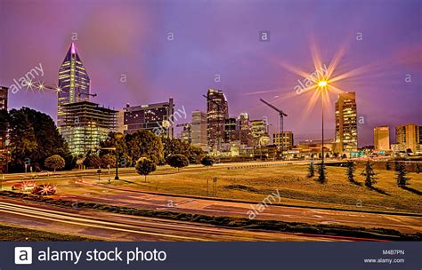 Downtown Charlotte North Carolina USA at Sunrise Stock Photo - Alamy