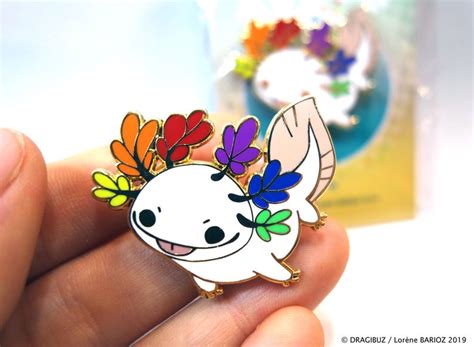 Rainbow Axolotl Hard Enamel Pin - Etsy India