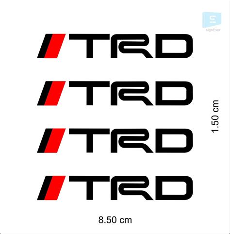 SIGN EVER TRD Logo Car Door Handle Sticker Exterior Sides Bumper Vinyl ...