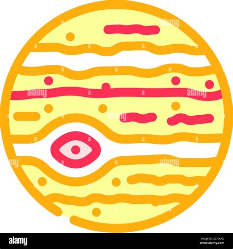 jupiter planet color icon vector. jupiter planet sign. isolated symbol ...