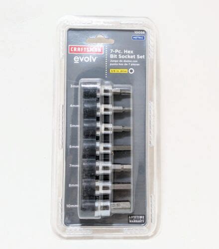 Buy New 7pc Craftsman Metric Allen Key Socket Set 3 - 10mm 3/8 Drive ...