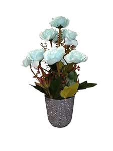 Buy Groove and Grains Realistic Artificial Plant in Grey PVC Pot ...