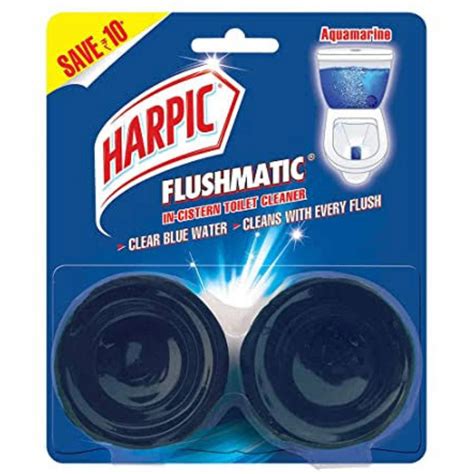 Harpic Flushmatic In-cistern Toilet Cleaner Blocks, Marine , 50 G X 2 ...