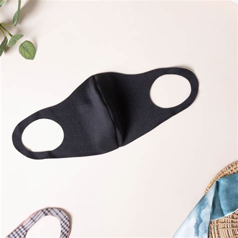 Checkered Pollution Protect Face Mask Black Set Of 4 Online - Premium ...