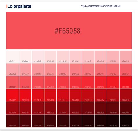 Pantone Red 032 U Color | Hex color Code #F65058 information | Hsl ...