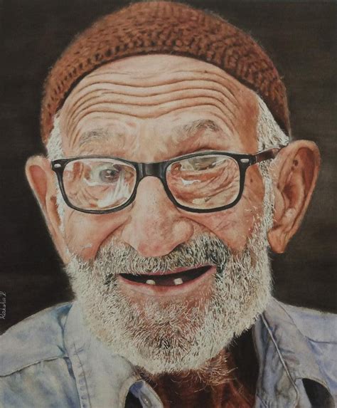 "Old Laughter": Light Brown Watercolor Painting by Raksha Ranganath ...