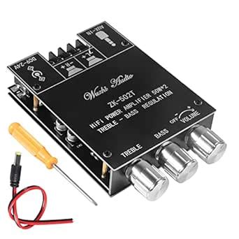 Diitao ZK-502T 50W+50W Stereo Audio Amplifier Board with Treble and ...