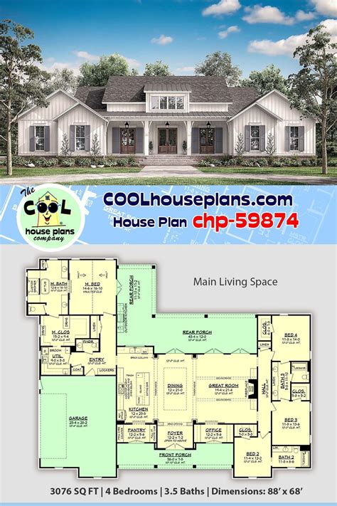 A NEW modern farmhouse style home with 3076 square feet. A eye grabbing ...