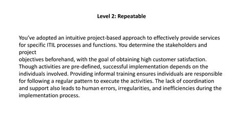 ITIL Maturity Level Chart 的图像结果