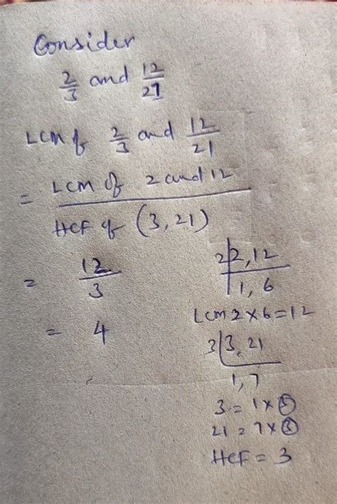 what is the formula of LCM of fractions - Brainly.in