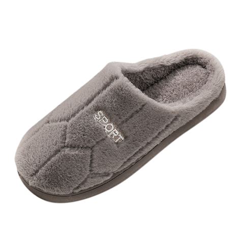Men Cute and Men Fuzzy Slippers Keep Warm Shoes Men Wool Slippers Mens ...
