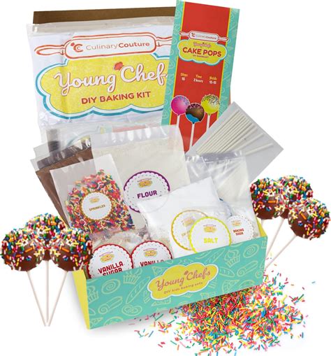 Young Chefs Cake Pops Baking Kit with Pre-Measured Ingredients - DIY Kids Baking Set for Girls ...